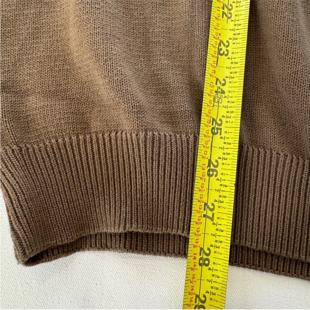 NWOT Uni Brown Sweater Vest Men’s L Cotton Knit Pullover - Picture 9 of 9